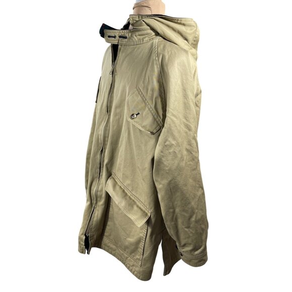 Unbranded Men's Field Jacket Reversible Flannel Hood Size READ XL Extra Large - Picture 7 of 12